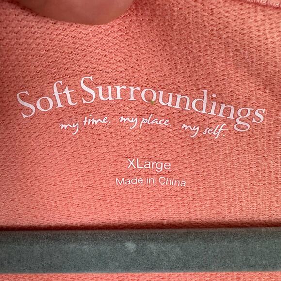 Soft Surroundings Pink Soft Long Sleeve Scoop Neck Pullover Stretchy Top Size XL - Picture 4 of 5